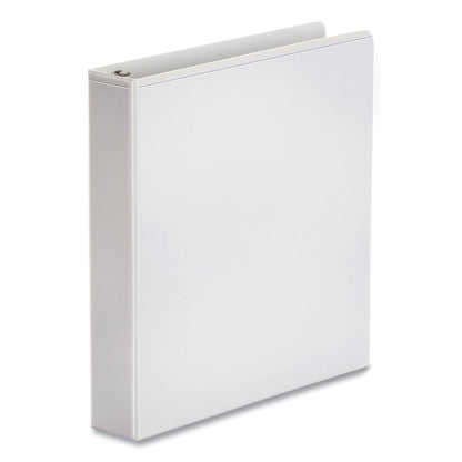 Universal® Economy Round Ring View Binder, 3 Rings, 1.5" Capacity, 11 x 8.5, White, 12/Carton (UNV20972CT)