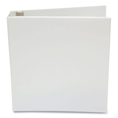 Universal® Economy Round Ring View Binder, 3 Rings, 1.5" Capacity, 11 x 8.5, White, 12/Carton (UNV20972CT)
