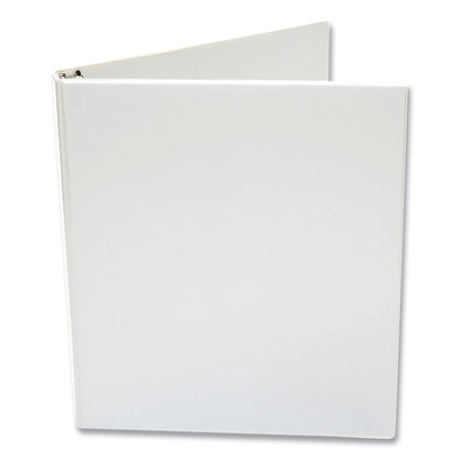 Universal® Economy Round Ring View Binder, 3 Rings, 0.5" Capacity, 11 x 8.5, White, 12/Carton (UNV20952CT)
