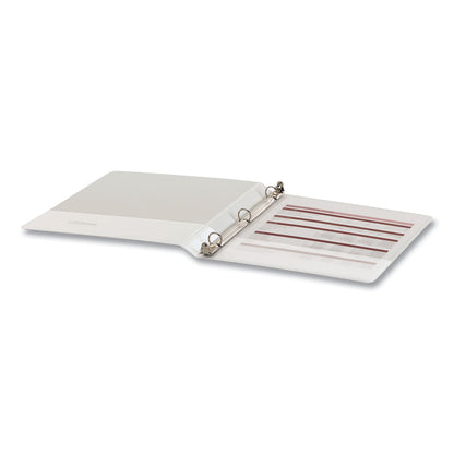 Universal® Economy Round Ring View Binder, 3 Rings, 0.5" Capacity, 11 x 8.5, White, 12/Carton (UNV20952CT)