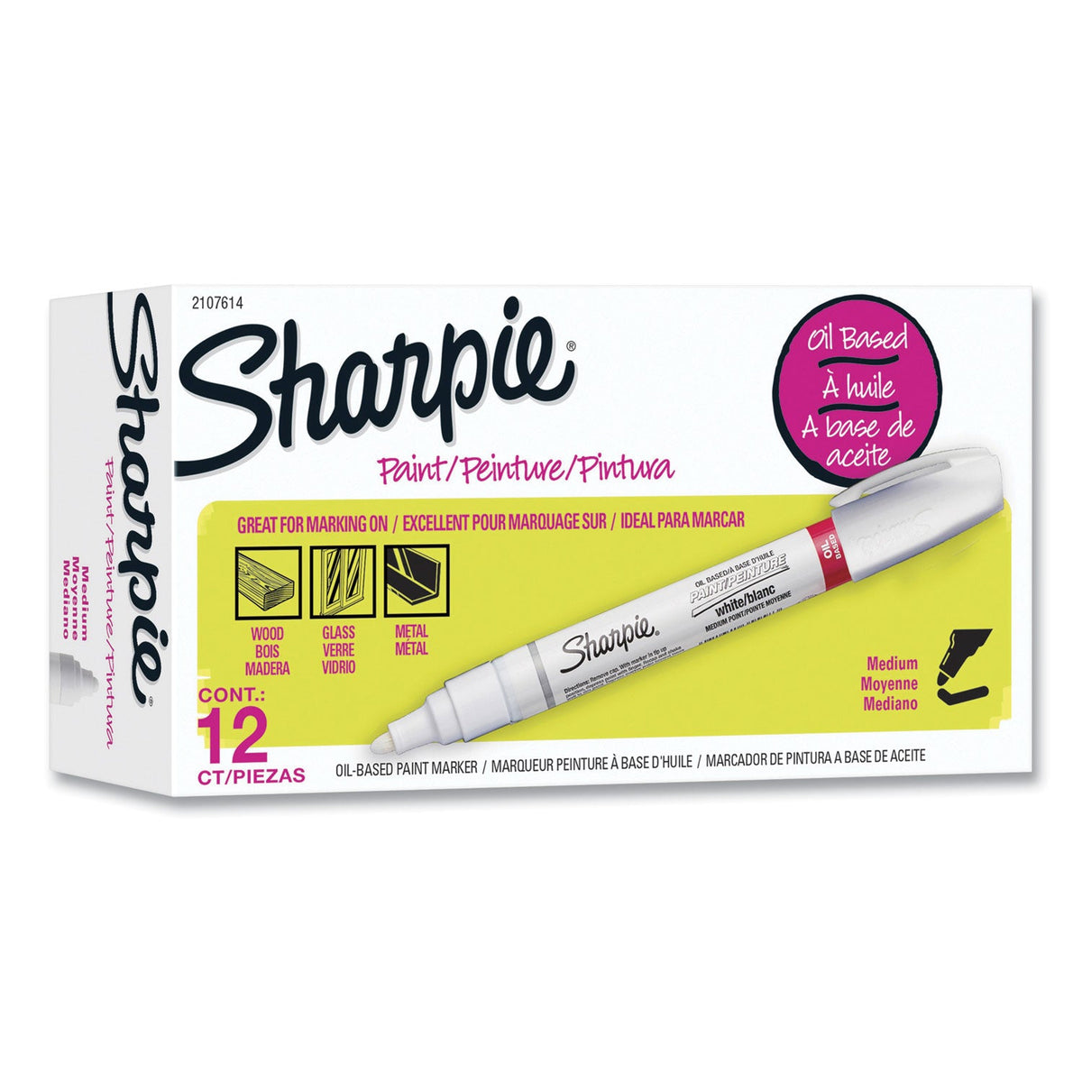 Medical Sharpie Sharpie® Permanent Paint Marker, Medium Bullet Tip, White, Dozen (SAN2 ...