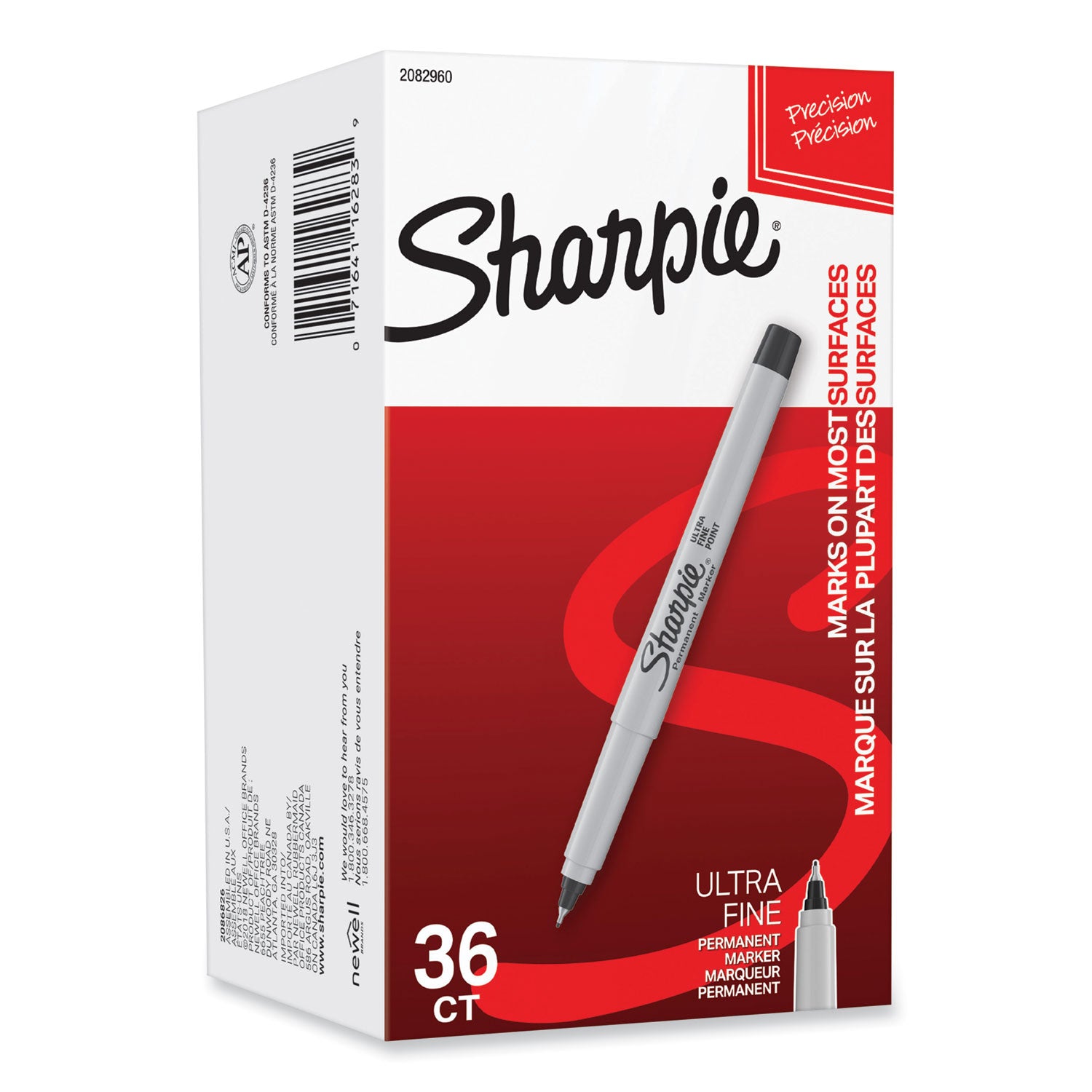 Medical Sharpie Sharpie® Ultra Fine Tip Permanent Marker, Ultra-Fine Bullet Tip, Black ...