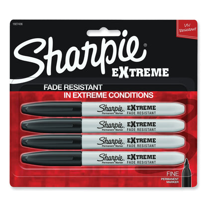 Sharpie® Extreme Marker, Fine Bullet Tip, Black, 4/Pack (SAN1927436)