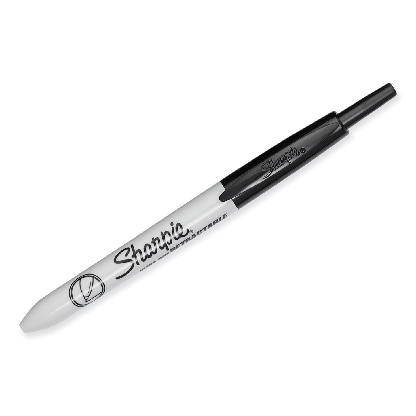 Sharpie® Retractable Permanent Marker, Extra-Fine Needle Tip, Black, 3/Pack (SAN1735793)