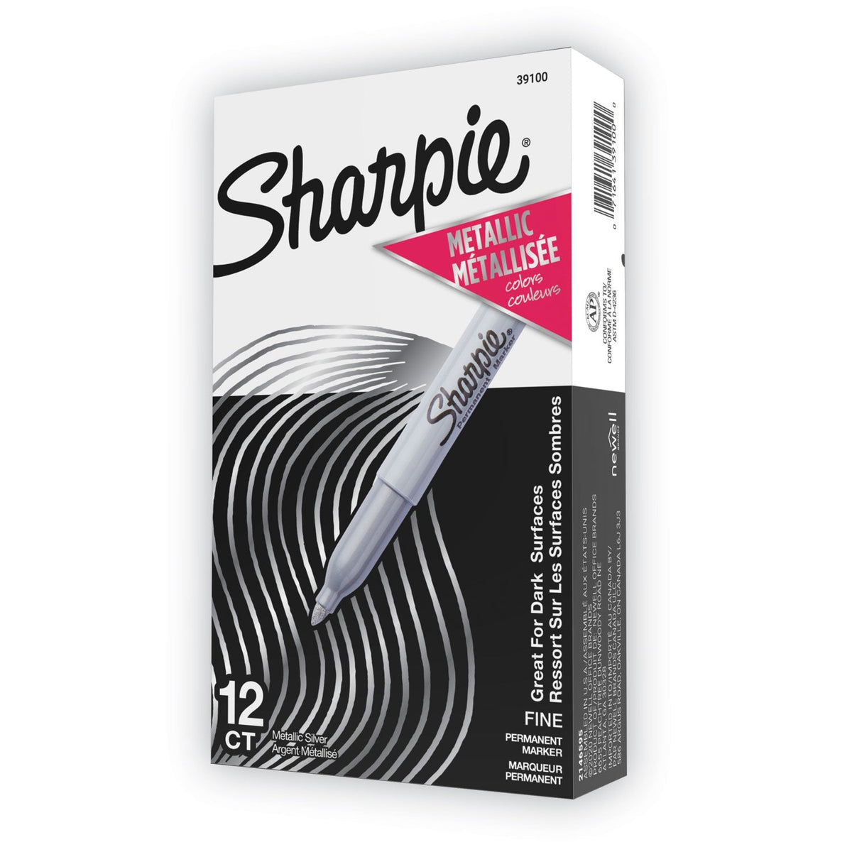 Medical Sharpie Sharpie® Metallic Fine Point Permanent Markers, Fine Bullet Tip, Metal ...