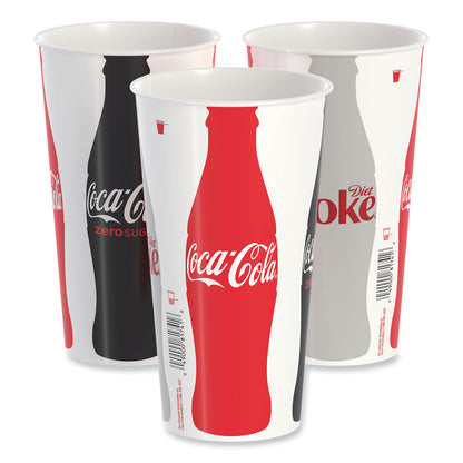 SOLO® Double Sided Poly Paper Cold Cups, 28 oz to 32 oz, Coca-Cola Design, 40/Pack, 12 Packs/Carton (SCCRN32CB)