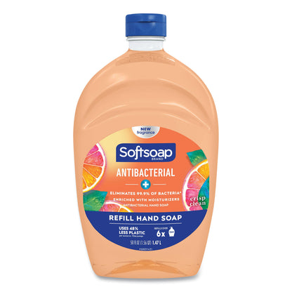 Softsoap® Antibacterial Liquid Hand Soap Refill, Fresh Scent, Orange, 50 oz (CPC61048277EA)