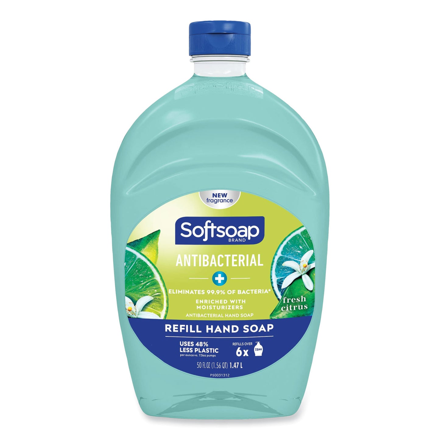 Softsoap® Antibacterial Liquid Hand Soap Refill, Fresh Scent, 50 oz, Green, 3/Carton (CPC61048193)
