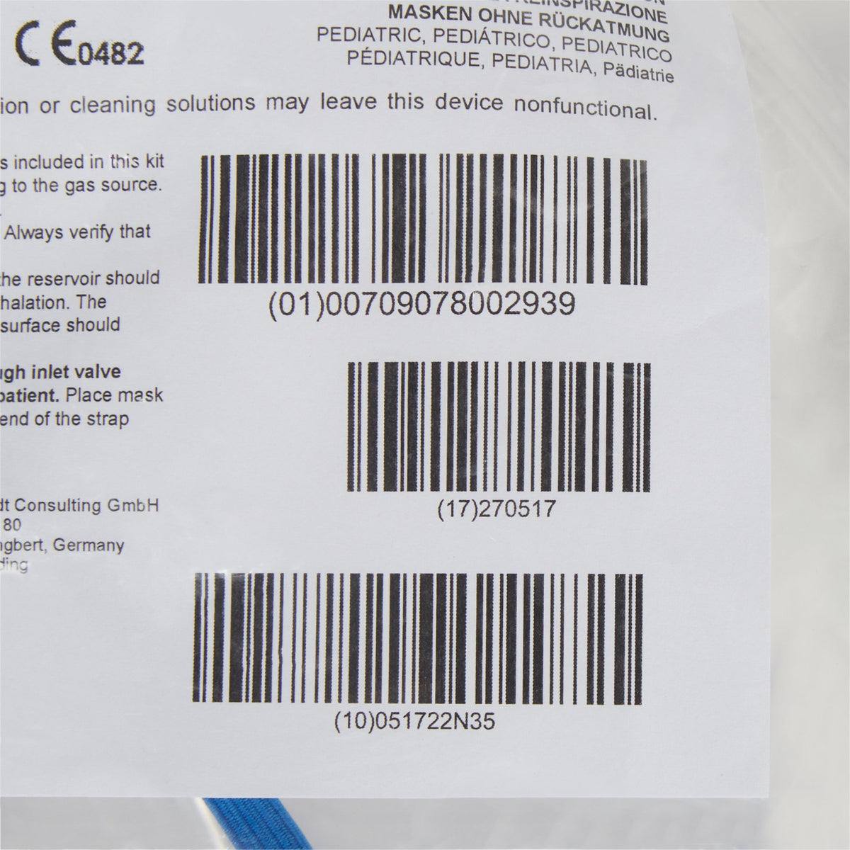 O2 Mckesson Machine Peds McKesson NonRebreather Oxygen Mask Elongated Style Pediatric Adjustabl ...