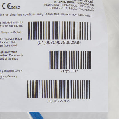 McKesson NonRebreather Oxygen Mask Elongated Style Pediatric Adjustable Head Strap (1053284_CS)
