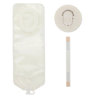 Pouchkins™ Newborn Ostomy Pouch One-Piece System 6 Inch Length Flat, Trim To Fit 7/8 to 1-3/8 Inch Stoma Drainable (341446_BX)