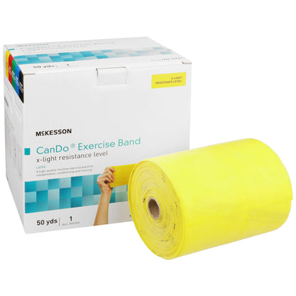 McKesson CanDo® Exercise Resistance Band Yellow 5 Inch X 50 Yard X-Light Resistance (1073307_EA)