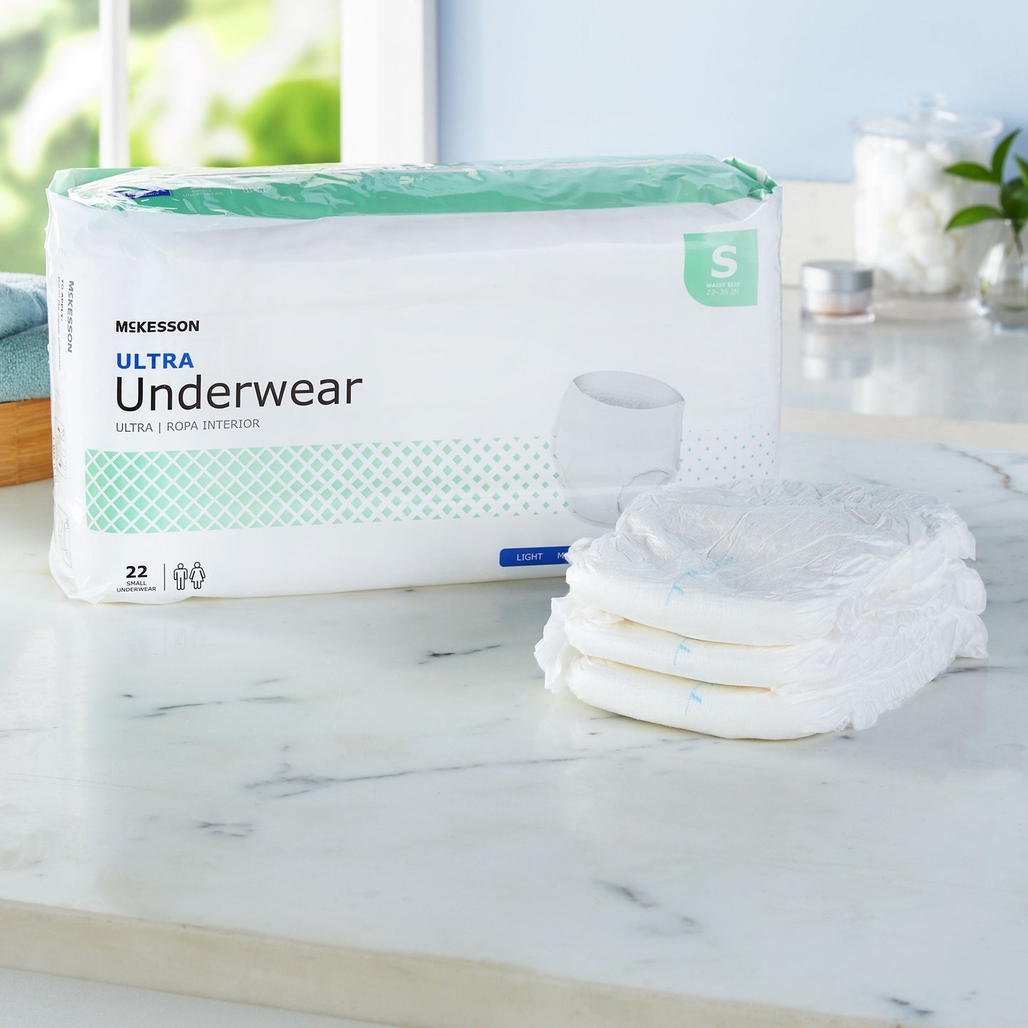 McKesson Ultra Unisex Adult Absorbent Underwear Pull On with Tear Away Seams Small Disposable Heavy Absorbency (884175_CS)
