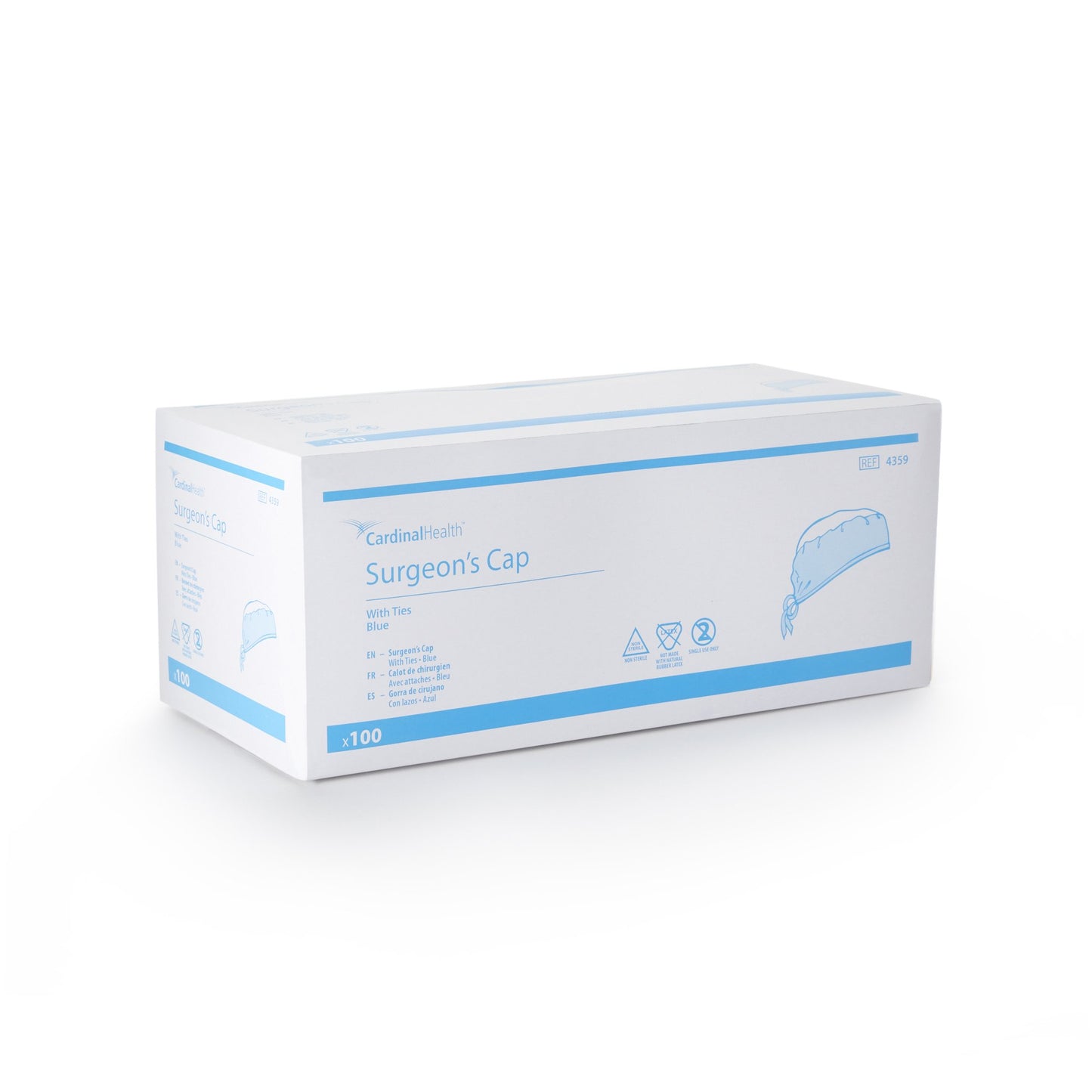 Cardinal Health™ Surgeon Cap One Size Fits Most Blue Tie Closure (237188_EA)