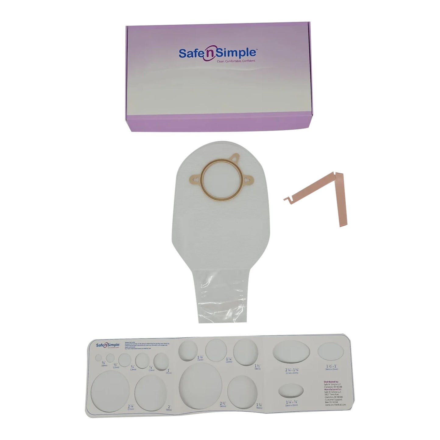 Safe n Simple™ Ostomy Pouch Two-Piece System 12 Inch Length Without Barrier Drainable (1242510_BX)