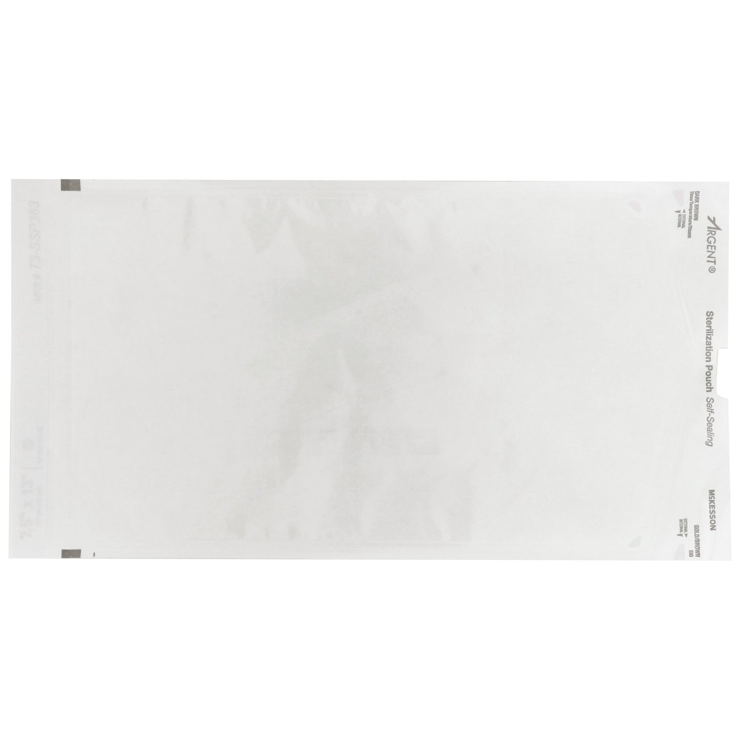 McKesson Argent™ Sure-Check® Sterilization Pouch Ethylene Oxide (EO) Gas / Steam 7-1/2 X 13 Inch Transparent / Blue Self Seal Paper / Film (524881_CS)