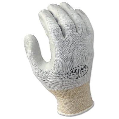 Showa Atlas Assembly Grip 370W Nitrile-Coated Gloves, Size 6, White/Gray (845-370WS-06)