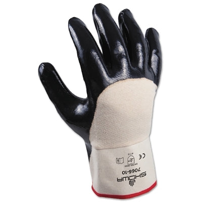 Showa 7066 Series Gloves, Size 9, White/Navy (845-7066-09)