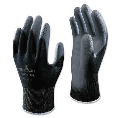 Showa Hi-Tech Polyurethane Coated Gloves, Medium, Black/Gray (845-BO500B-M)