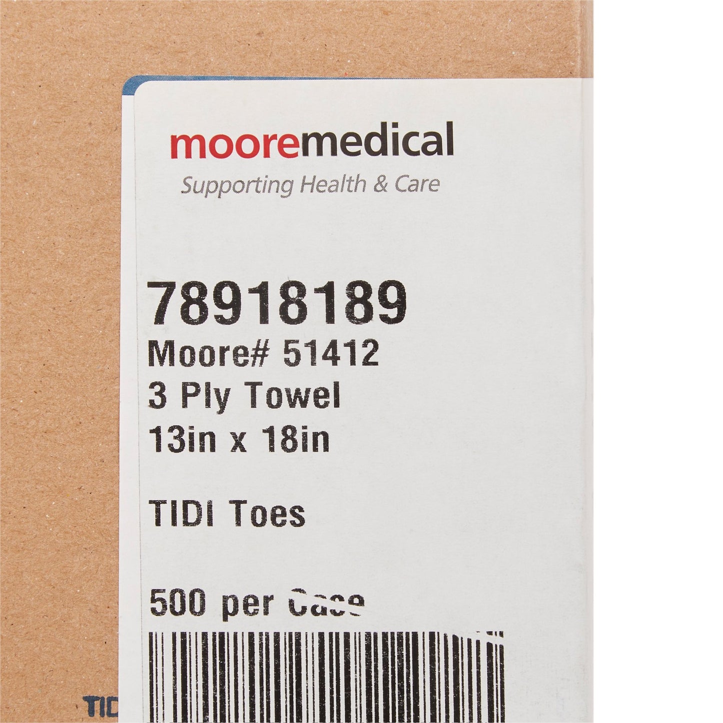 McKesson Procedure Towel 13 W X 18 L Inch White / Blue Cartoon Toes NonSterile (1069101_CS)