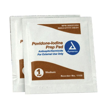 First Aid Only PVP Prep Pad 10% Strength Povidone Iodine Individual Packet Medium NonSterile (1203020_CS)
