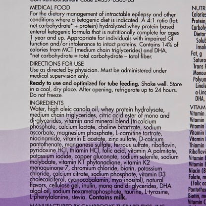 KetoVie® Peptide 4:1 Oral Supplement Unflavored Liquid 8.5 oz. Carton (1115256_EA)