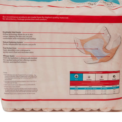 Wings™ Plus Quilted Unisex Adult Incontinence Brief Small Disposable Heavy Absorbency (747160_BG)