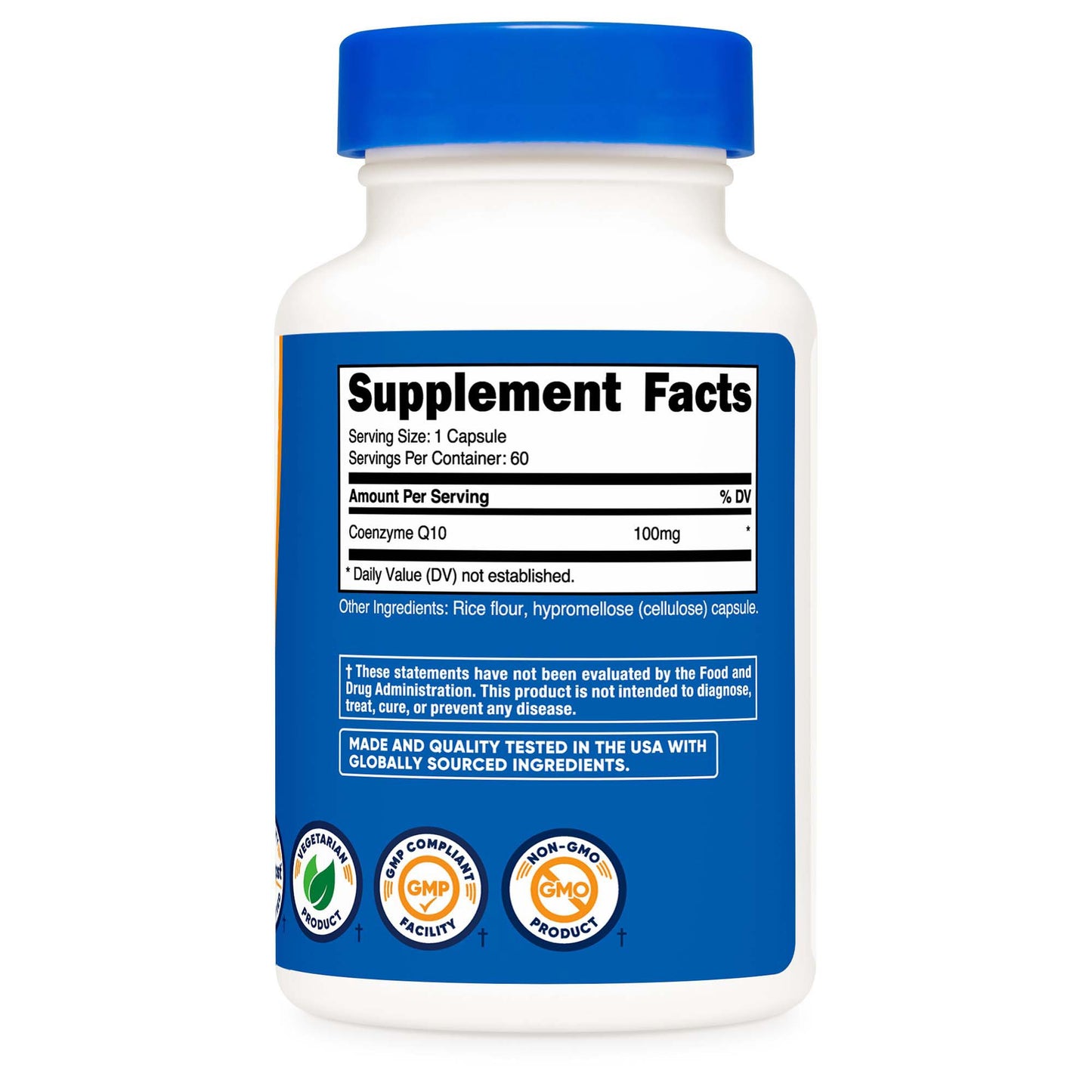 nutricost® Dietary Supplement COQ10 100 mg Strength Capsule 60 Per Bottle (1270247_BT)