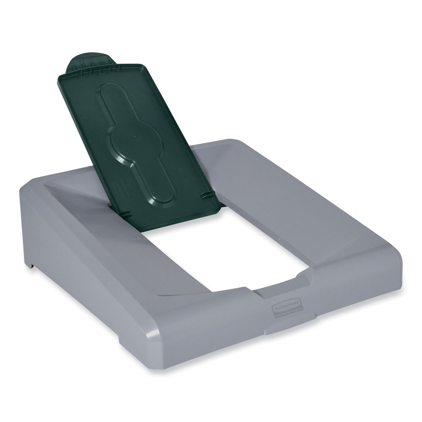 Rubbermaid® Commercial Slim Jim Recycling Station 1-Stream, Compost Collection Station, 33 gal, Resin, Gray (RCP2171555)