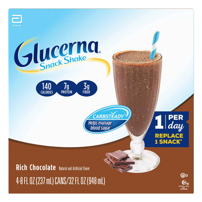 Glucerna® Original Shake Oral Supplement Rich Chocolate Flavor Liquid 8 oz. Bottle (649274_PK)