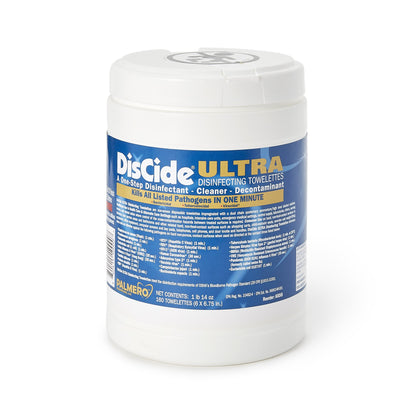 DisCide® Ultra Surface Disinfectant Cleaner Premoistened Quaternary Based Manual Pull Wipe 160 Count Canister Herbal Scent NonSterile (1159346_CN)
