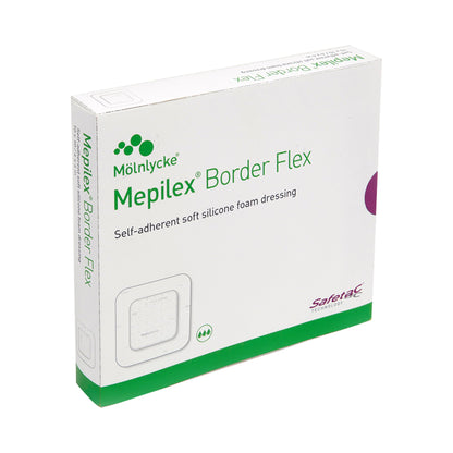 Mepilex® Border Flex Foam Dressing 6 X 6 Inch With Border Film Backing Silicone Adhesive Square Sterile (1114381_BX)