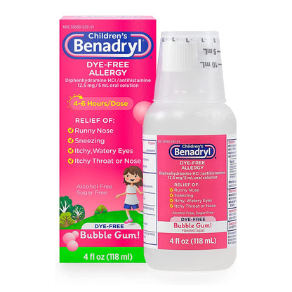 Children's Benadryl® Children's Allergy Relief 12.5 mg Strength Liquid 4 oz. (668935_EA)