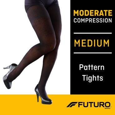 3M™ Futuro™ Pattern Compression Pantyhose Waist High Medium Black Closed Toe (1158348_EA)