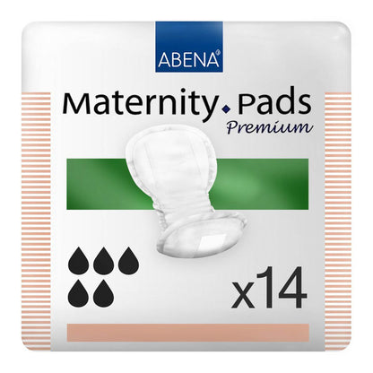 Abena™ Maternity Pad Premium Bladder Control Pad 7.9 X 17.3 Inch Heavy Absorbency Fluff / Polymer Core One Size Fits Most (1214728_BG)
