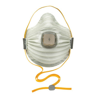 Moldex® AirWave Particulate Respirator Mask Industrial N100 with Valve Not Rated Adjustable Head Strap Medium / Large (1200993_BX)