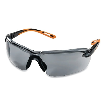 SureWerx® XM300 Series Protective Eyewear Safety Glasses, Smoke Lens, Polycarbonate, Blk/Orange Frame (851-S71201)
