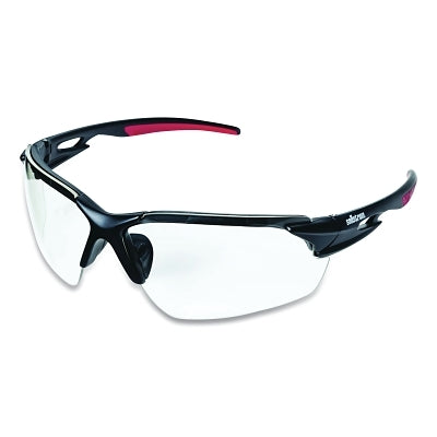 SureWerx® XP450 Series Protective Eyewear Safety Glasses, Clear Lens, Polycarbonate, Blk/Rd Frame (851-S72300)