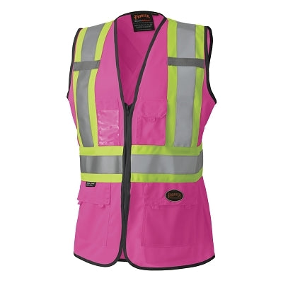 SureWerx® 139PKU Ladies Mesh Vest, Size XS, Pink (852-V1021840U-XS)