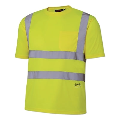 SureWerx® 6882U/6883U HV Birdseye Safety Shirt, 4X-Large, Yellow/Green (852-V1054060U-4XL)