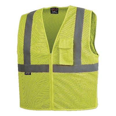 SureWerx® 6921U/6922U Hi-Vis Zip-Up Safety Vest, Size Large, Yellow (852-V1060360U-L)