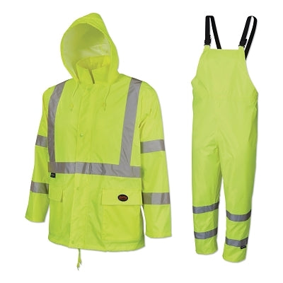 SureWerx® 5618U/5619U 2-Piece HV 150D Oxford Poly/PVC Waterproof Suit, 3X-Large, Y/G (852-V1080360U-3XL)