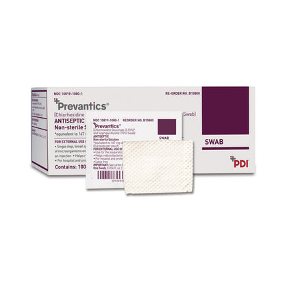 Prevantics® Antiseptic Prep Pad 3.15% / 70% Strength CHG (Chlorhexidine Gluconate) / Isopropyl Alcohol Individual Packet NonSterile (532824_CS)