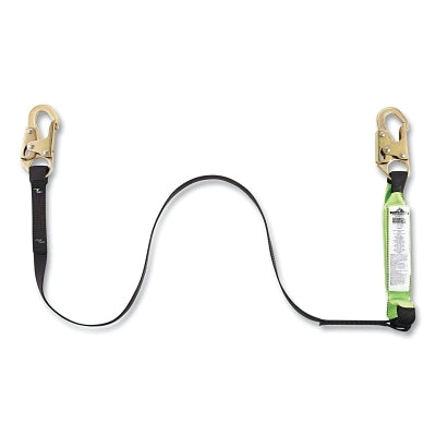 SureWerx® Shock Absorbing Lanyard, 6 Ft, steel snap hook, 310 lb, steel snap hook, 1 (853-V8104300)