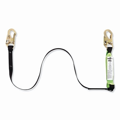 SureWerx® Shock Absorbing Lanyard, 6 ft, Steel Snap Hook, 310 lb, Steel Snap Hook, 1 Leg (853-V8104306)
