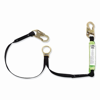 SureWerx® Shock Absorbing Lanyard, 6 ft, Steel Snap Hook, 310 lb, Steel Snap Hook, 1 Leg (853-V8104356)