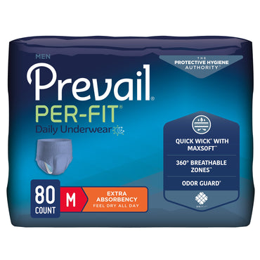 Prevail® Per-Fit® Male Adult Absorbent Underwear Pull On with Tear Away Seams Medium Disposable Heavy Absorbency (881919_CS)