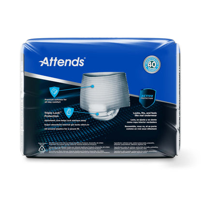 Attends® For Men Male Adult Absorbent Underwear Pull On with Tear Away Seams Large Disposable Heavy Absorbency (1039114_BG)