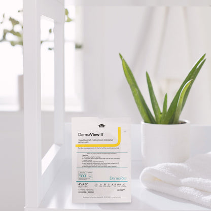 DermaView II™ Transparent Film Dressing 4 X 4-1/2 Inch Frame Style Delivery Rectangle Sterile (584138_BX)