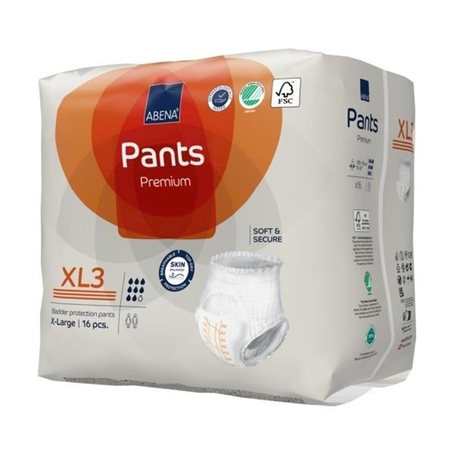 Abena® Premium Pants XL3 Unisex Adult Absorbent Underwear Pull On with Tear Away Seams X-Large Disposable Heavy Absorbency (1218238_CS)